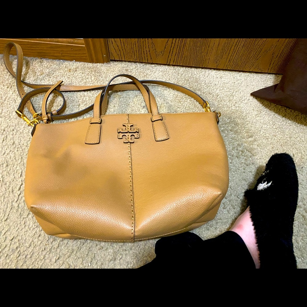 Tory Burch McGraw top zip satchel